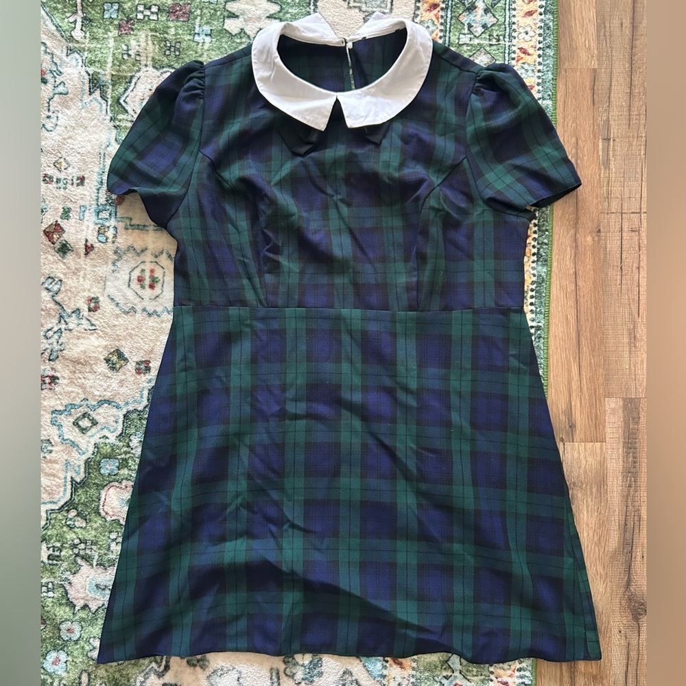 Plaid Peter Pan Collar Dress